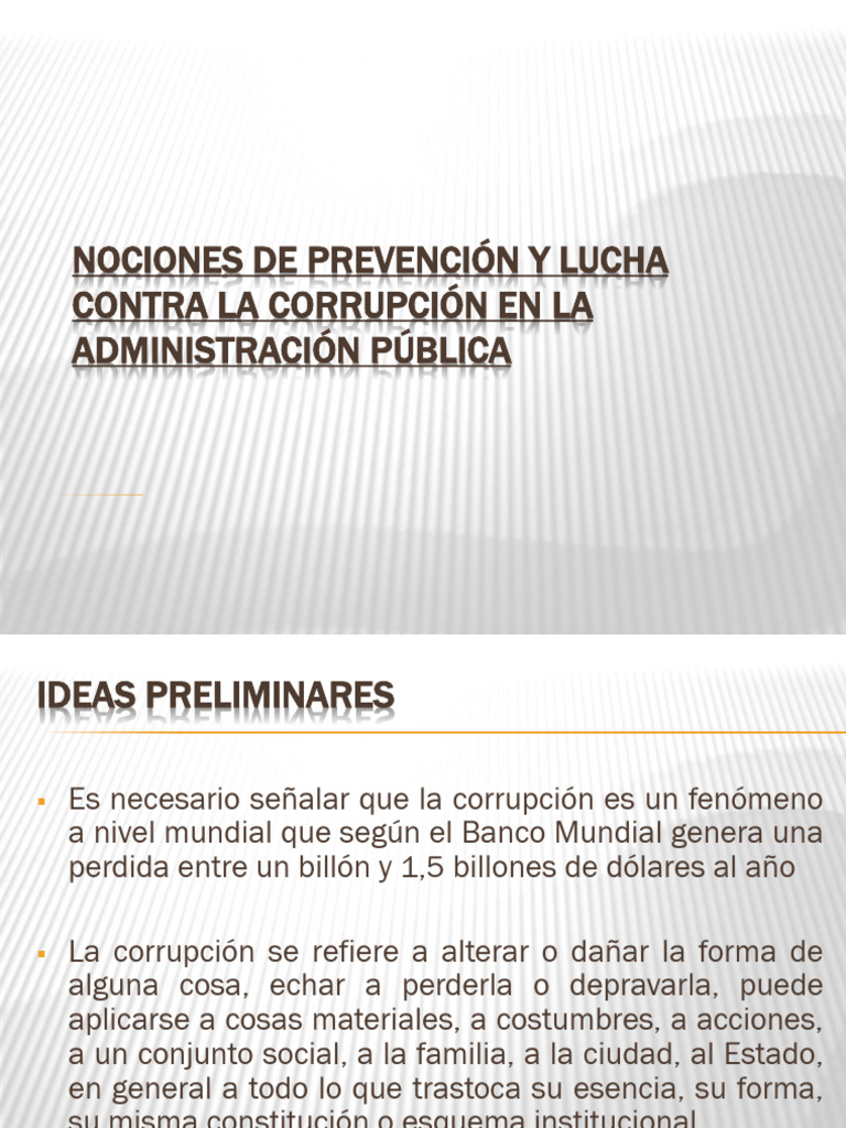 2 - Nociones de Prevención y Lucha Contra La Corrupción | PDF ...