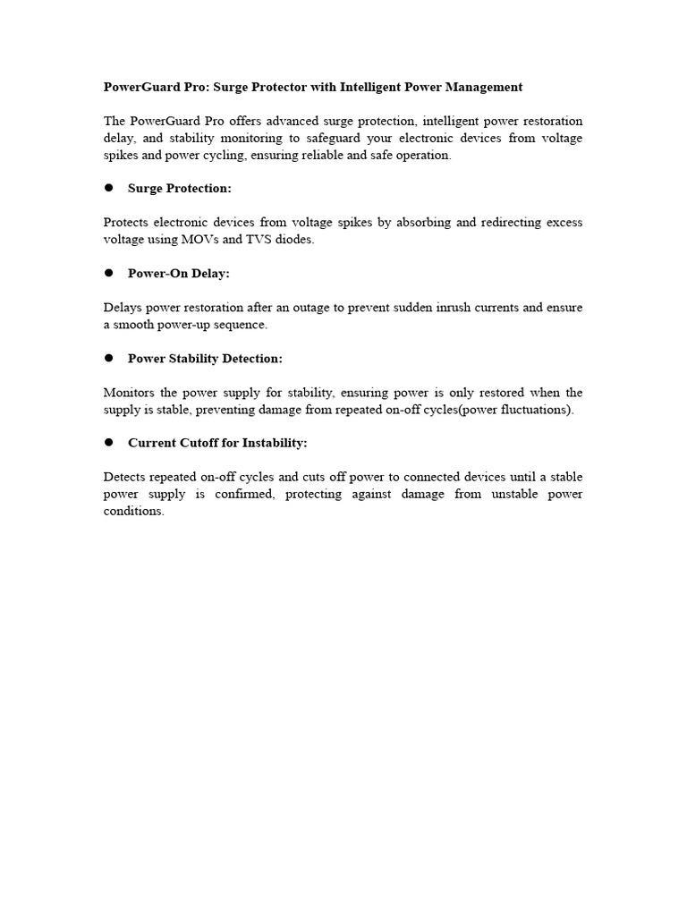 PowerGuard Pro | Download Free PDF | Power Supply | Electricity