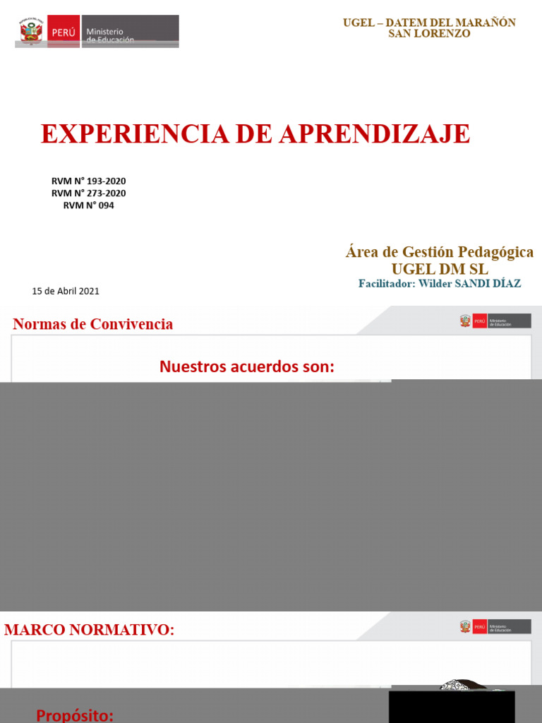 Plan de Clase para Experiencias de Aprendizaje | PDF | Aprendizaje ...
