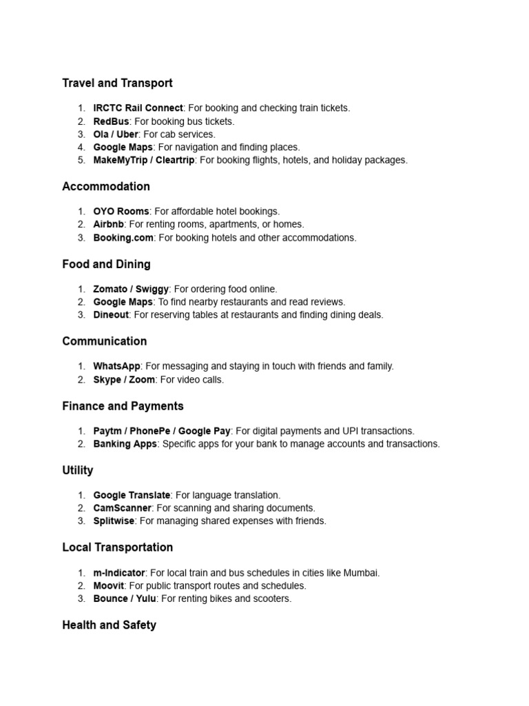 Essential Apps for Student Travel | PDF | Service Industries | Online ...
