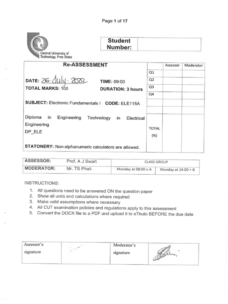 Ele115a Re S1 2022 | PDF