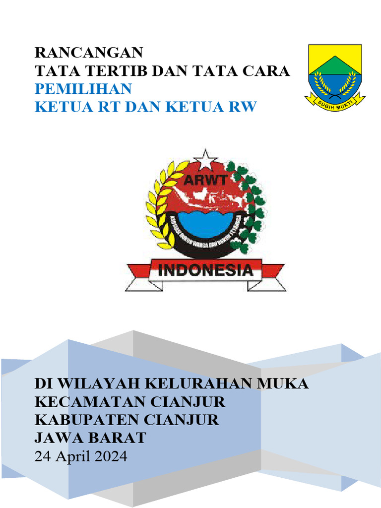 Rancangan Tata Tertib Panitia Pemilihan Ketua RT Dan Ketua RW | PDF