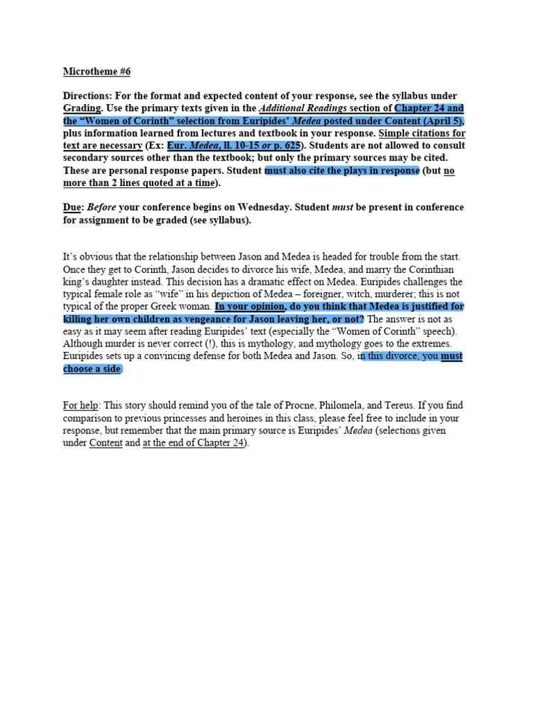 Medea's Dilemma: Justified Vengeance? | PDF