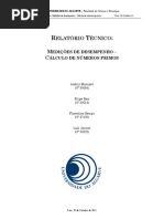 Sistemas Paralelos e Distribuídos - MEDIÇÕES DE DESEMPENHO