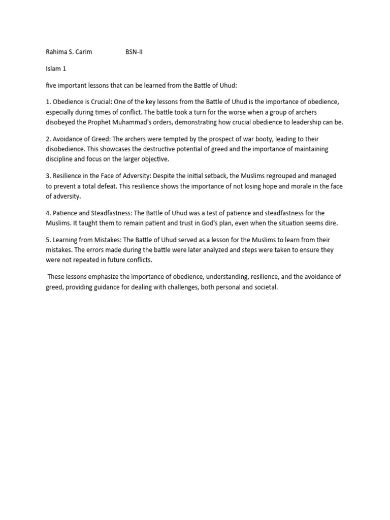 Battle of Uhod | PDF | Politics | Religion & Spirituality