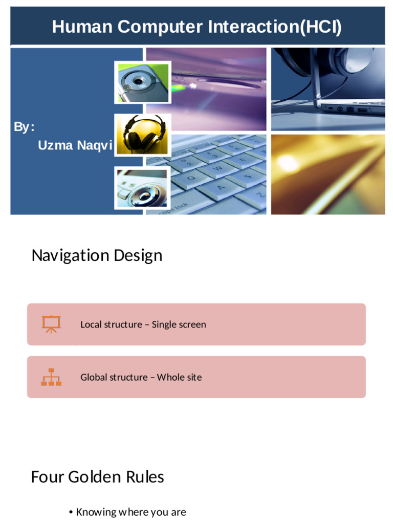 HCI Navigation Design Principles | PDF | Icon (Computing) | Hierarchy