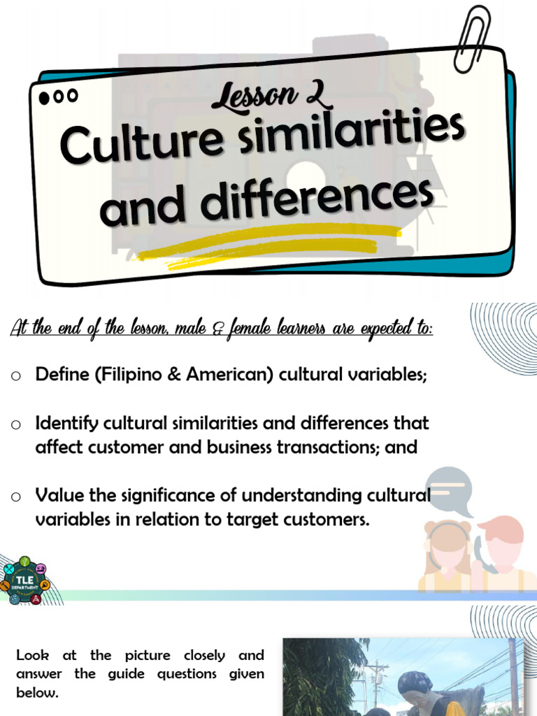 Cultural Similarities: Filipino vs. American | PDF | Nonverbal ...