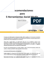 Recomendaciones Para Herramientas de Social Media