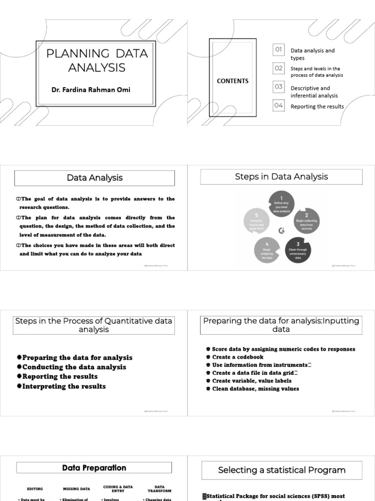 Data Analysis - FRO - BW - 4 Slides - ST | Download Free PDF ...
