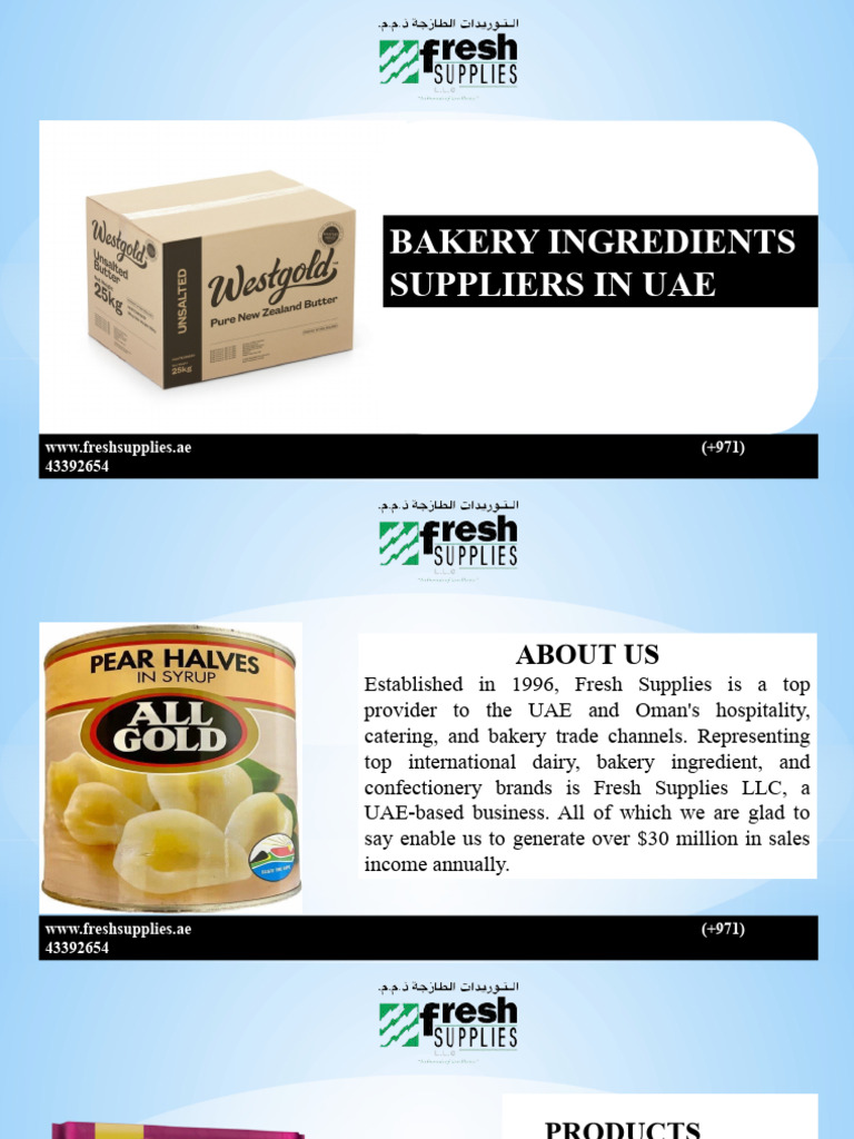 Bakery ingredients suppliers in uae pdf baking bakery