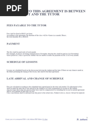 Tutoring Contract