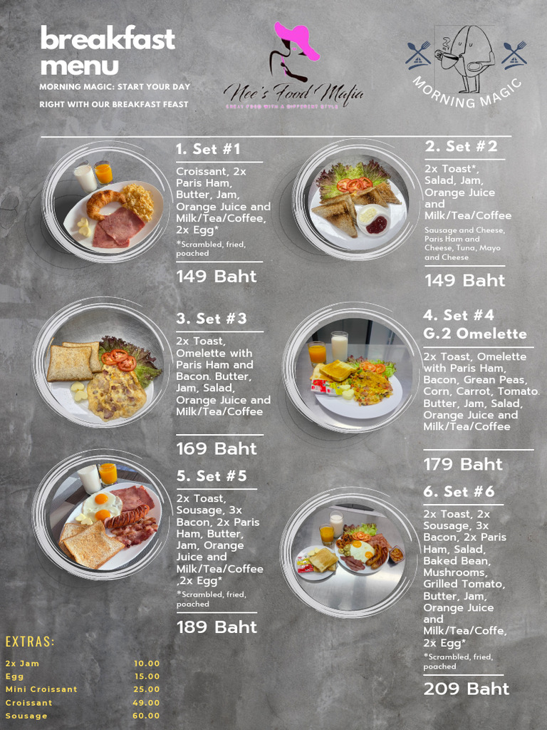 Breakfast Menu | Download Free PDF | Sausage | Cuisine