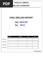 End of Well Report Summary | PDF | Oil Well | Casing (Borehole)
