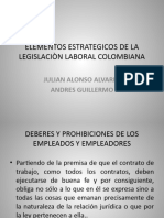 ELEMENTOS ESTRATEGICOS DE LA LEGISLACIÒN LABORAL COLOMBIANA