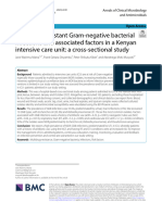 Multidrug-resistant Gram-negative bacterial infections and associated factors in a Kenyan intensive care unit a cross-sectional study