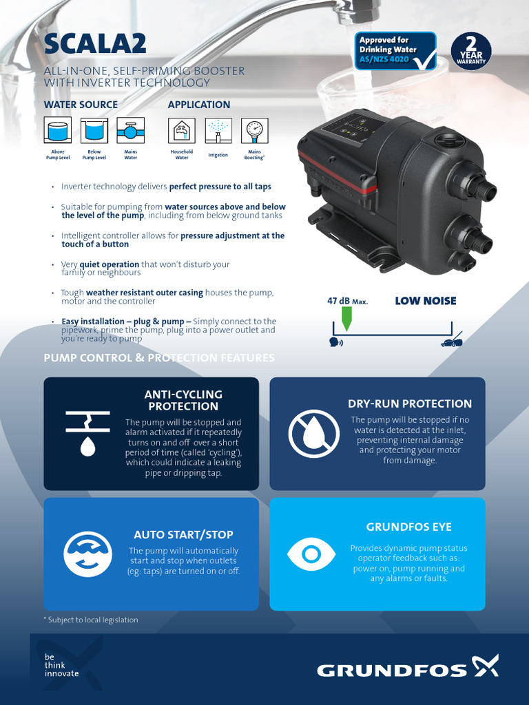 SCALA2 Consumer Brochure | PDF | Pump | Water