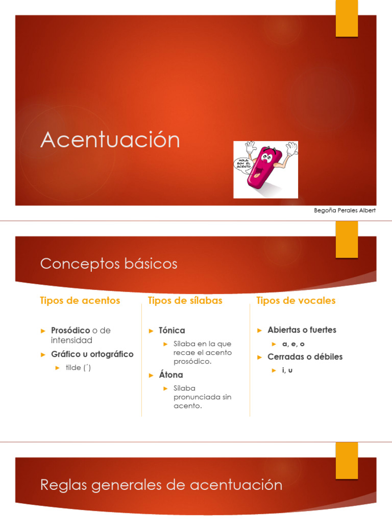 Reglas de Acentuación en Español | PDF | Tipología Lingüística | Voz humana
