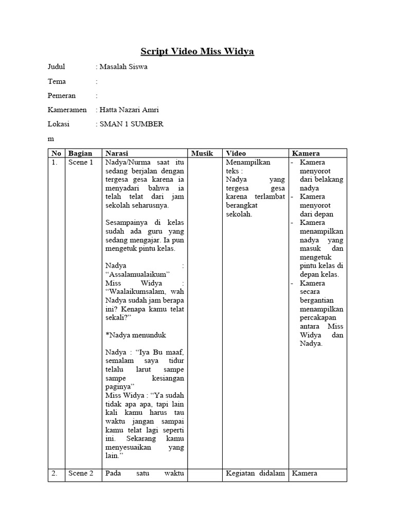 Masalah Siswa di Kelas Miss Widya | PDF