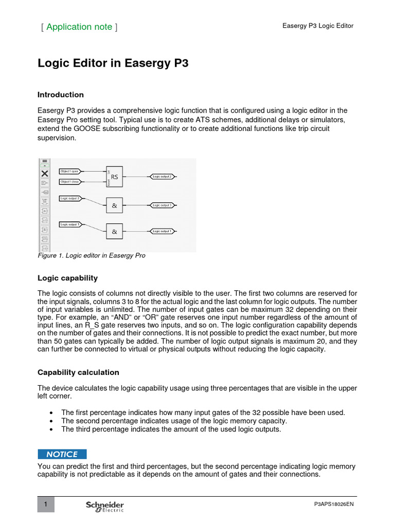 Easergy P3 Logic Editor Guide | PDF | Logic Gate | Logic
