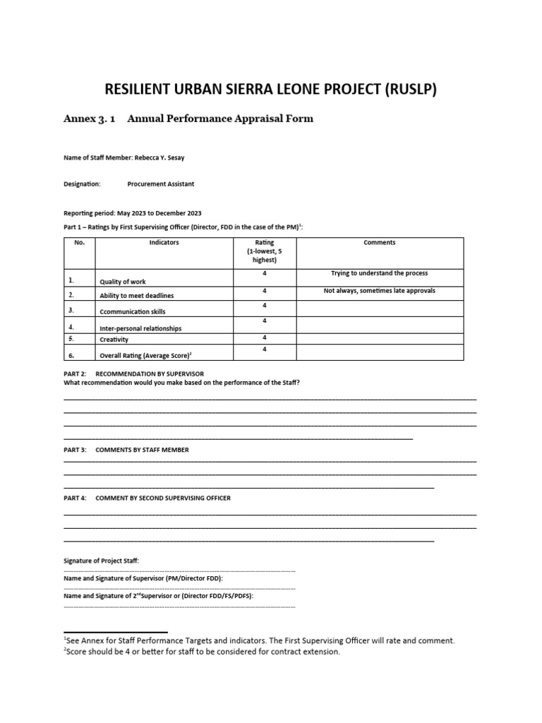 annual-staff-performance-appraisal-form-pmu-pdf-procurement-business