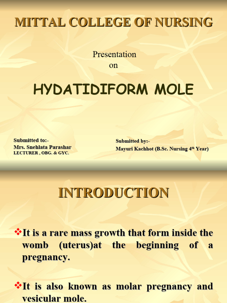 Molar Pregnancy | PDF | Diseases And Disorders | Motherhood