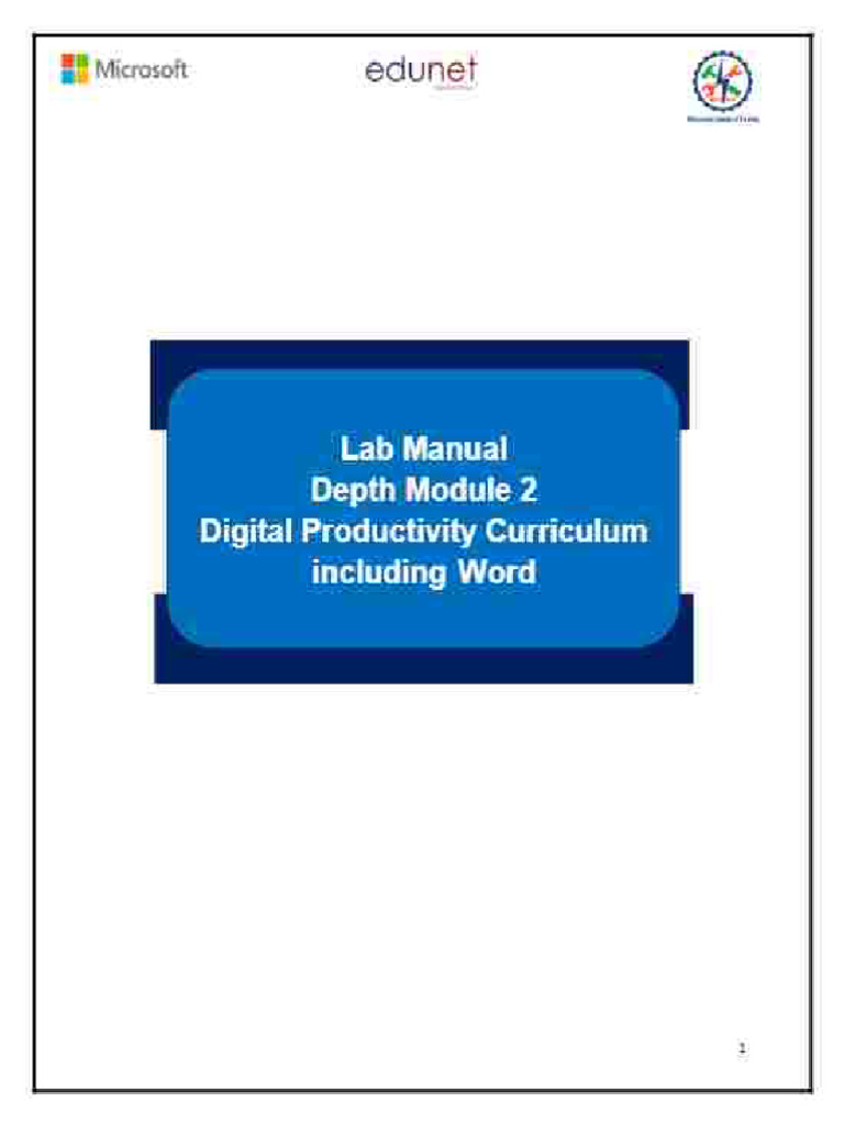 1701781420-Depth - MS - Word - Lab Manual - 1 - 11zon | PDF