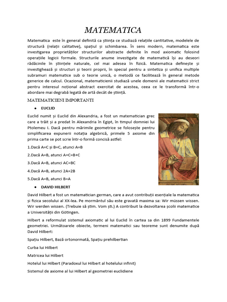 Proiect Matematica | PDF
