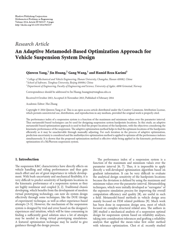 An Adaptive Metamodel-Based Optimization Approach | PDF | Mathematical ...