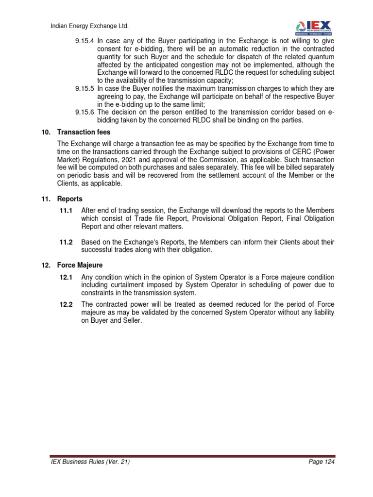 IEX Business Rules Overview and Guidelines | PDF | Auction | Prices