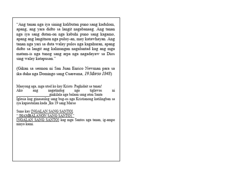 Ang Tanan Nga Iya Sining Kalibutan Puno | PDF
