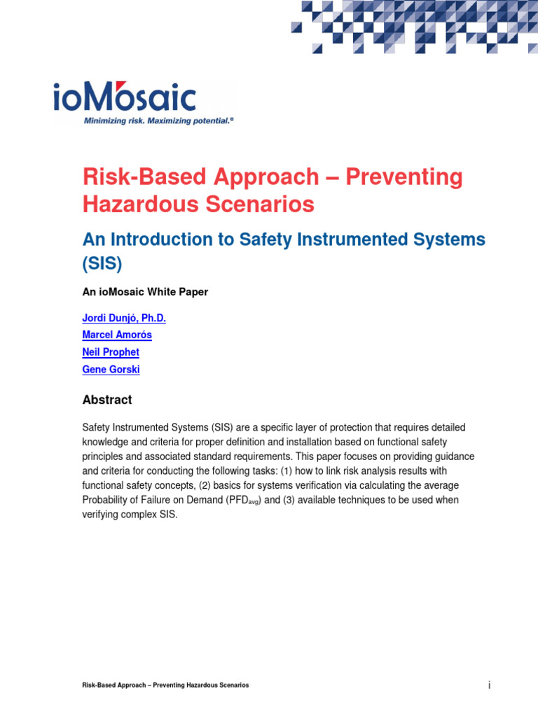 Risk Based Approach Preventing Hazardous Scenarios 2017 | PDF ...