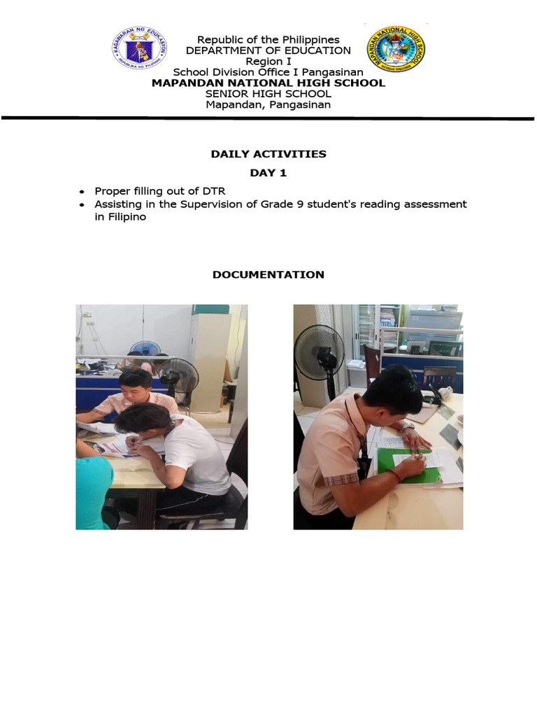 Documentationjdaily Activityjreflection | PDF