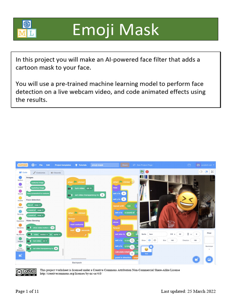 Worksheet Emojimask | PDF | Machine Learning | Scratch (Programming ...