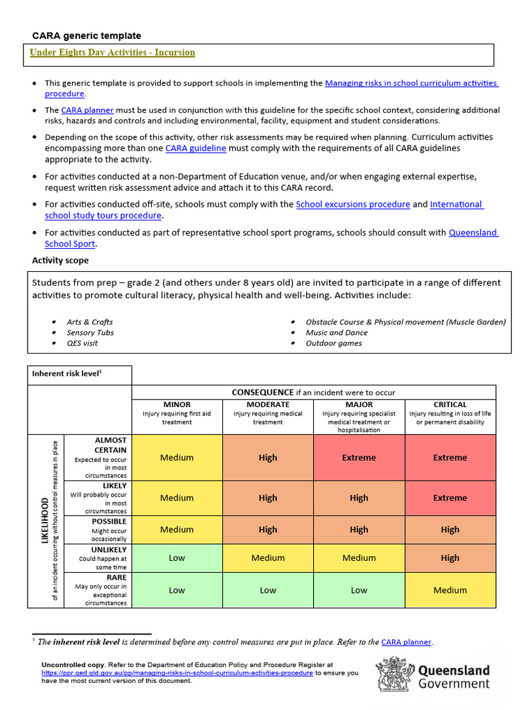 Managing Risks in School Activities | PDF | Teachers | Risk