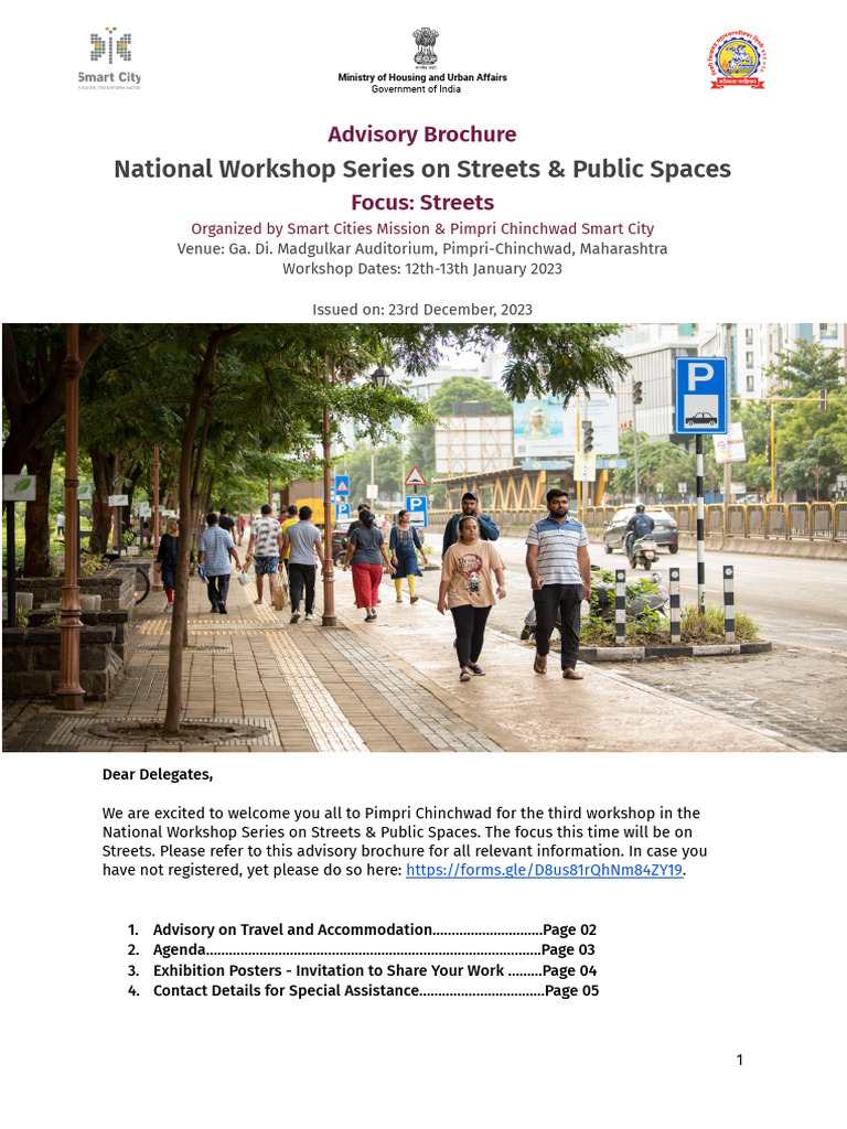 National Workshop on Streets & Public Spaces | PDF