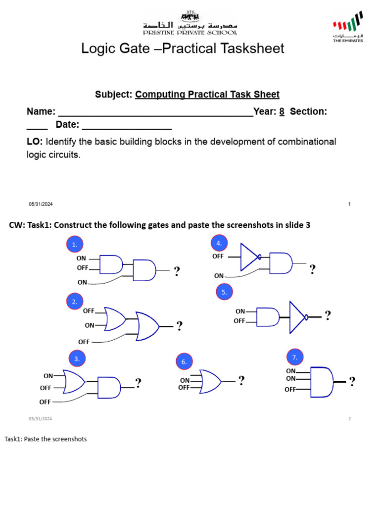 Logic Gate P1 | PDF | Logic Gate | Computer Engineering