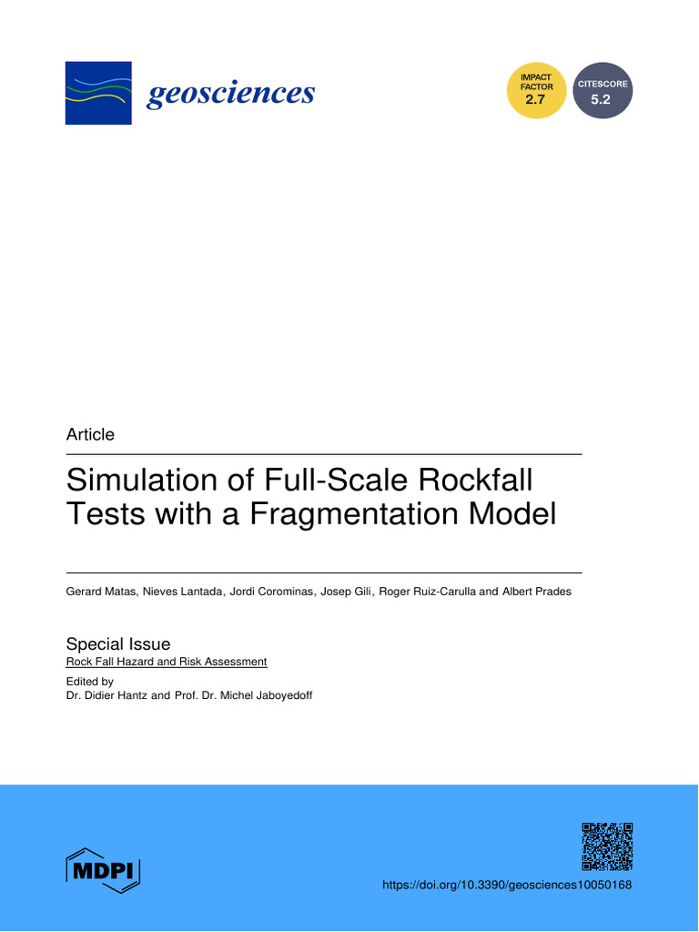 Full-Scale Rockfall Simulation Study | PDF | Pixel | Kinematics