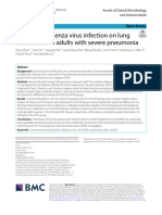 Impact of influenza virus infection on lung microbiome in adults with severe pneumonia