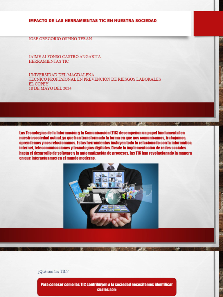 Presentacion Power Point Las Tic en La Sociedad | PDF | Tecnología de ...