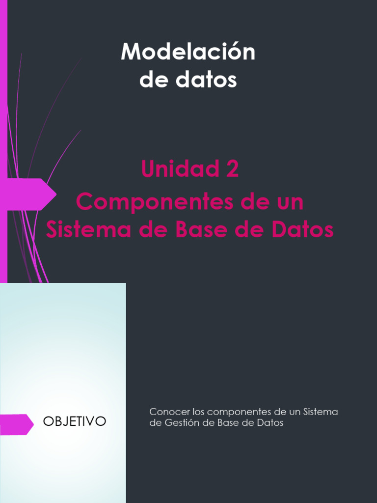 Componentes de un Sistema de Base de Datos | PDF | Bases de datos ...