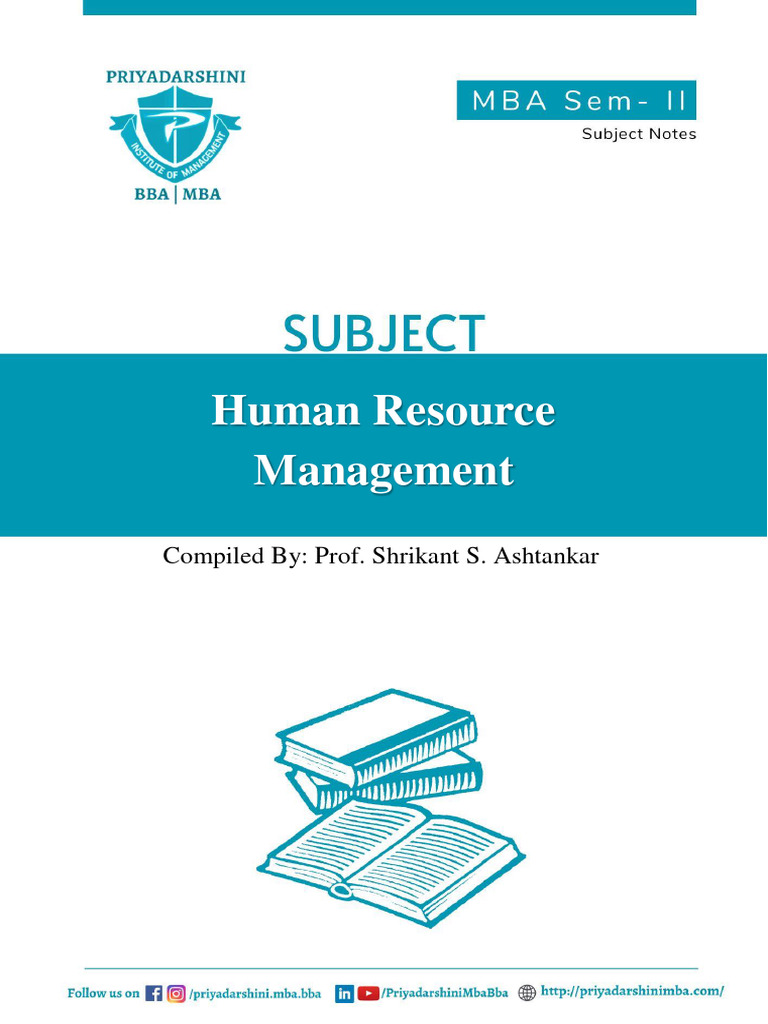 MBA 2nd Sem HRM Course Notes | PDF | Human Resource Management | Human ...