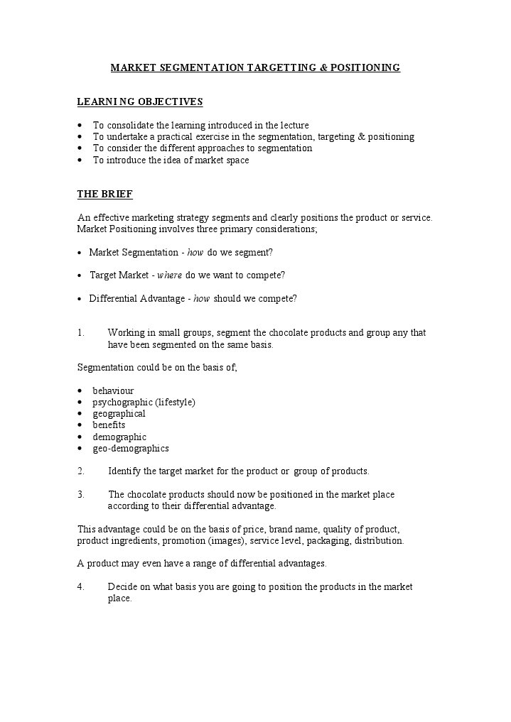 Seminar - Market Segmentation | PDF | Business
