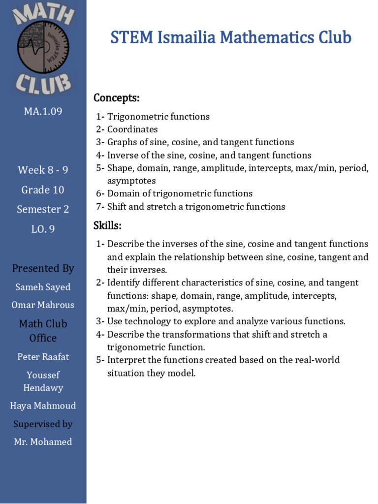 Trigonometric Functions Overview | PDF | Trigonometric Functions ...