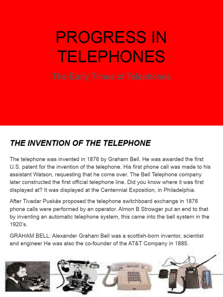 Progress in Telephones | PDF