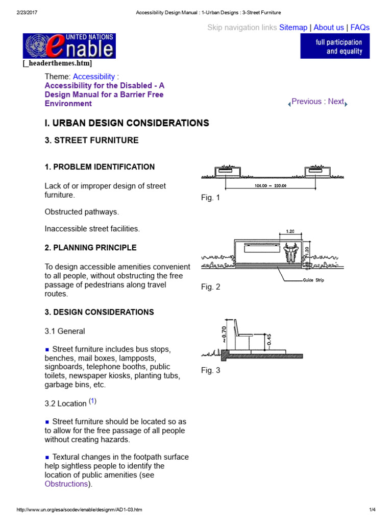Accessibility Design Manual - 1-Urban Designs - 3-Street Furniture ...