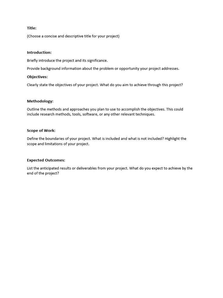 Project Synopsis Format Guide | PDF