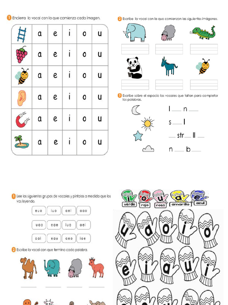 Combinación Vocales | PDF