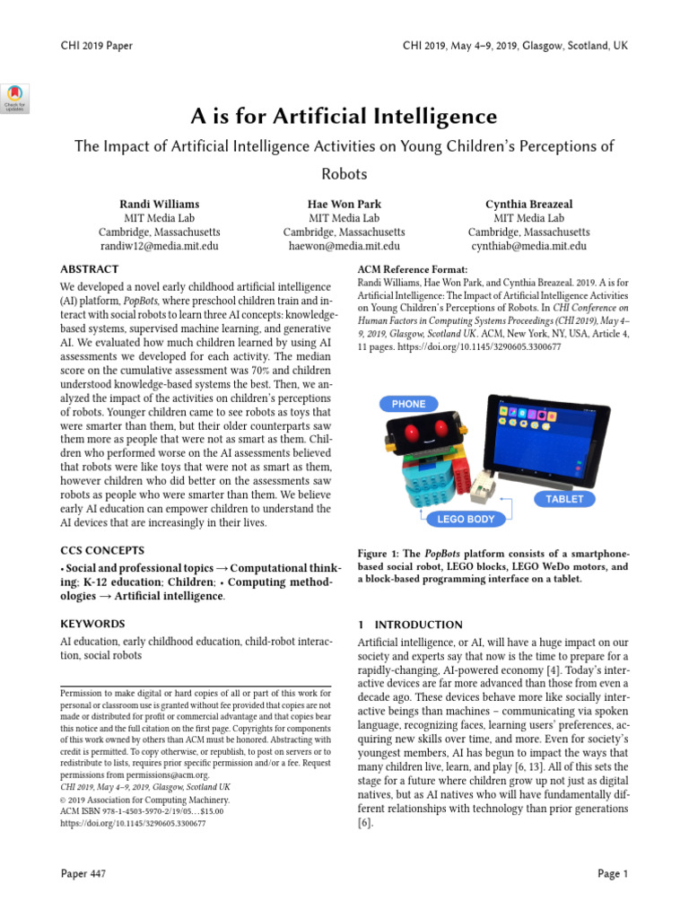 A Is For Artificial Intelligence | PDF | Theory Of Mind | Artificial ...