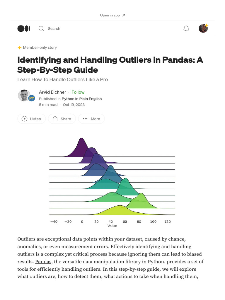 Identifying and Handling Outliers in Pandas - A Step-By-Step Guide - by ...