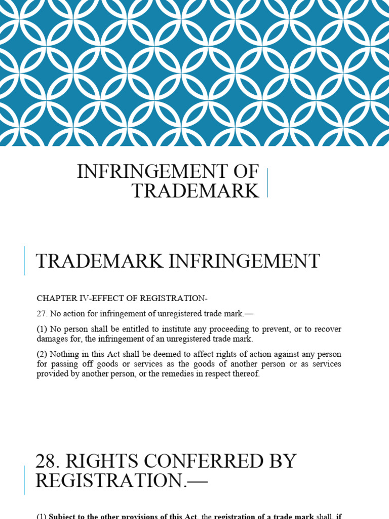Define Infringement Of Trademark